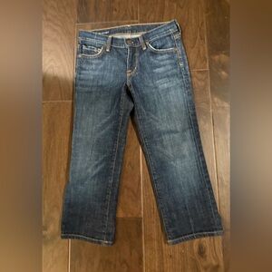 Citizens Of Humanity Kelly 063 Low Rise Stretch Dark Wash Cropped Jeans